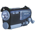 Dynamo/Solar Radio with flashlight, Compass/thermometer, siren/ Clock AM/FM/Short Wave Bands